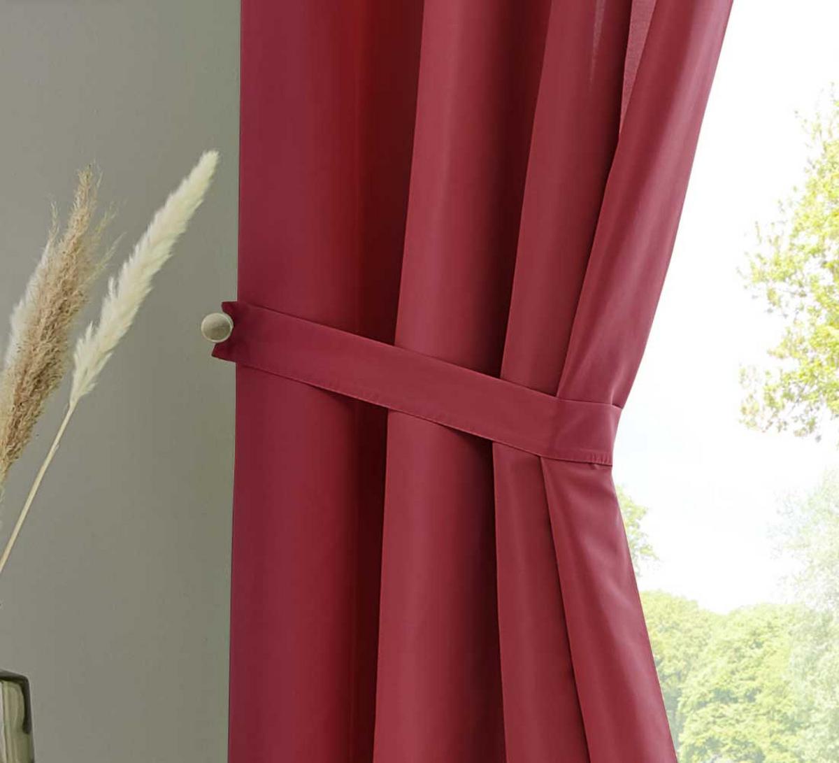 VORHANG BERLIN HxB 225x140cm Bordeaux - Bordeaux, Textil (140/225cm) - Gardinenbox