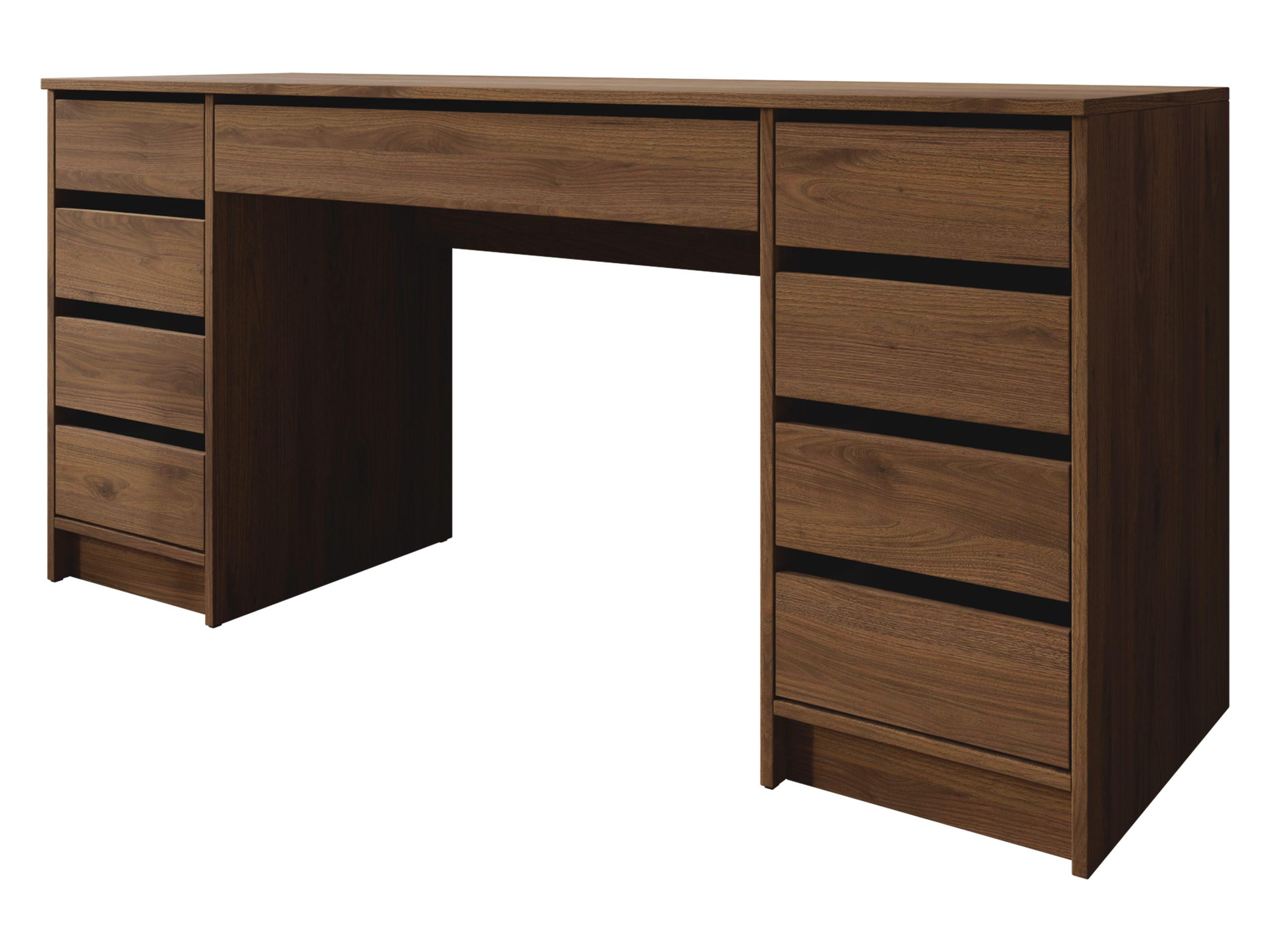 SCHREIBTISCH Ada Bis - Nussbaumfarben, Holzwerkstoff (154/55/76cm) - MIRJAN24