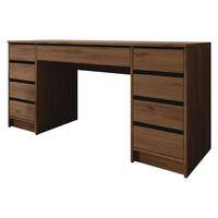 SCHREIBTISCH Ada Bis - Nussbaumfarben, Holzwerkstoff (154/55/76cm) - MIRJAN24
