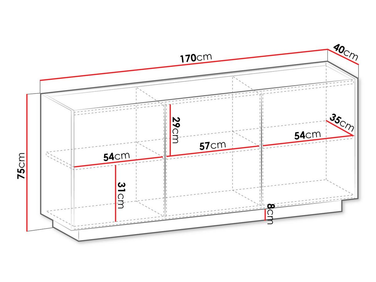 SIDEBOARD Mirtu K170 - Nussbaumfarben, Holzwerkstoff (170/75/40cm) - MIRJAN24