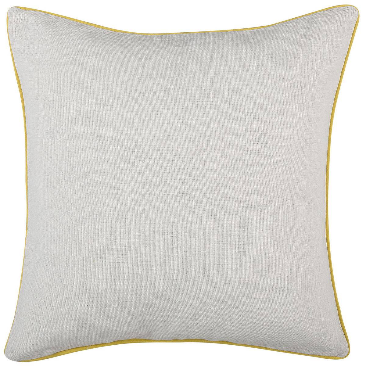 DEKOKISSEN 2er-Set Hellgrau 45/45 cm Candytuft - Hellgrau, Textil (45/45cm) - Beliani