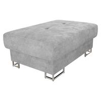 POLSTERHOCKER Cotere - Silberfarben/Hellgrau, Holz/Textil (104/42/67cm) - MIRJAN24