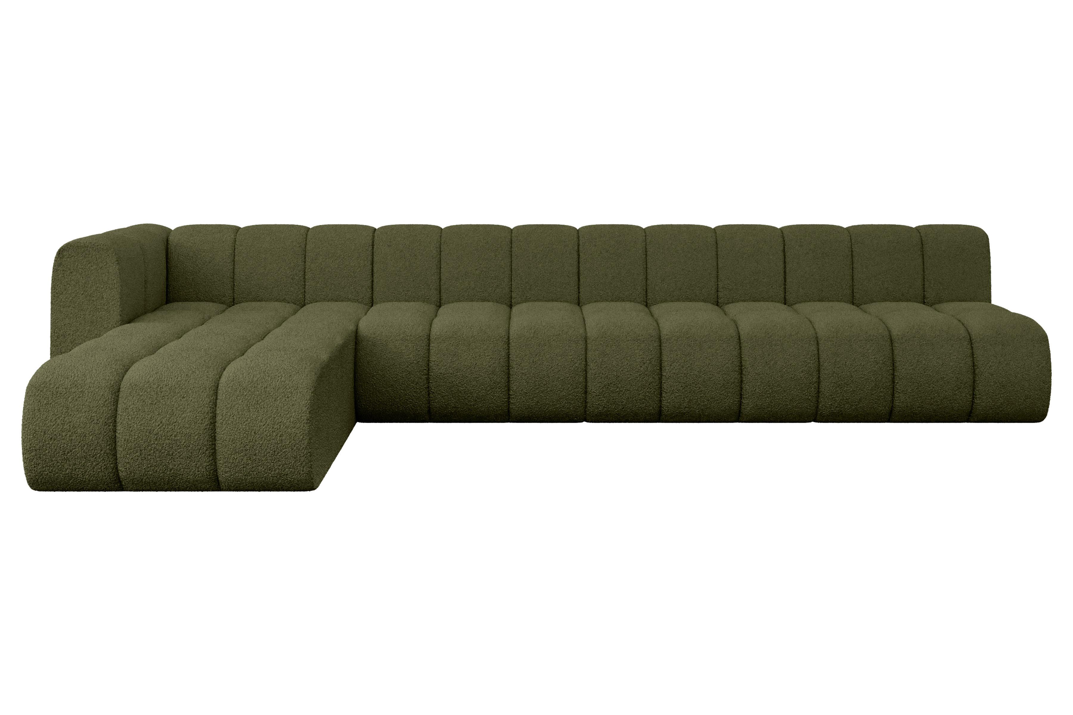 ECKSOFA modulares Sofa Darnel-L3 - 387x177x70 cm Grün - Grün, Holzwerkstoff/Textil (387/177cm) - ALTDECOR
