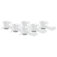 ESPRESSOTASSEN MIT UNTERTELLER NewWave Caffè weiß 80 ml 6er Set - Weiß, Keramik (13/9.5/17cm) - Villeroy & Boch