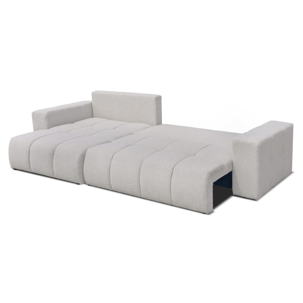 ECKSOFA Anabel Max Mit Schlaffunktion - Hellgrau, Holzwerkstoff/Textil (278/145cm) - Fun Möbel