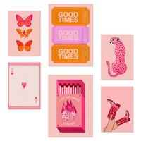 POSTER Set Mit 6 Moderner Jugendkunst A3 & A4 Rahmenlos - Klar, Papier (29/3cm) - Nacnic