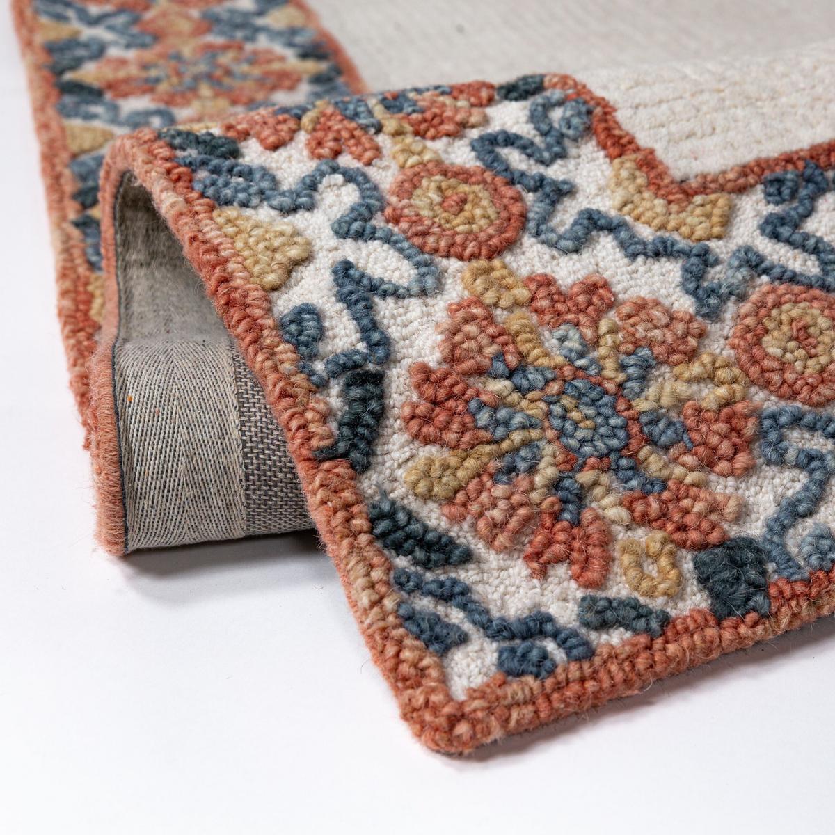 TEPPICH aus Wolle BROK in Rot, floral, 200 x 290 cm - Beige, Textil (200/290cm) - KADIMA DESIGN