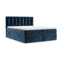 BOXBETT Bari 140/200 cm Dunkelblau im Kronos Stoff - Dunkelblau, Holz/Holzwerkstoff (140/200cm) - AltaBeds