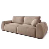BETTSOFA ZEFEO Beige Kordstoff mit Schlaffunktion - Beige, Textil (264/96/106cm) - MASSENO