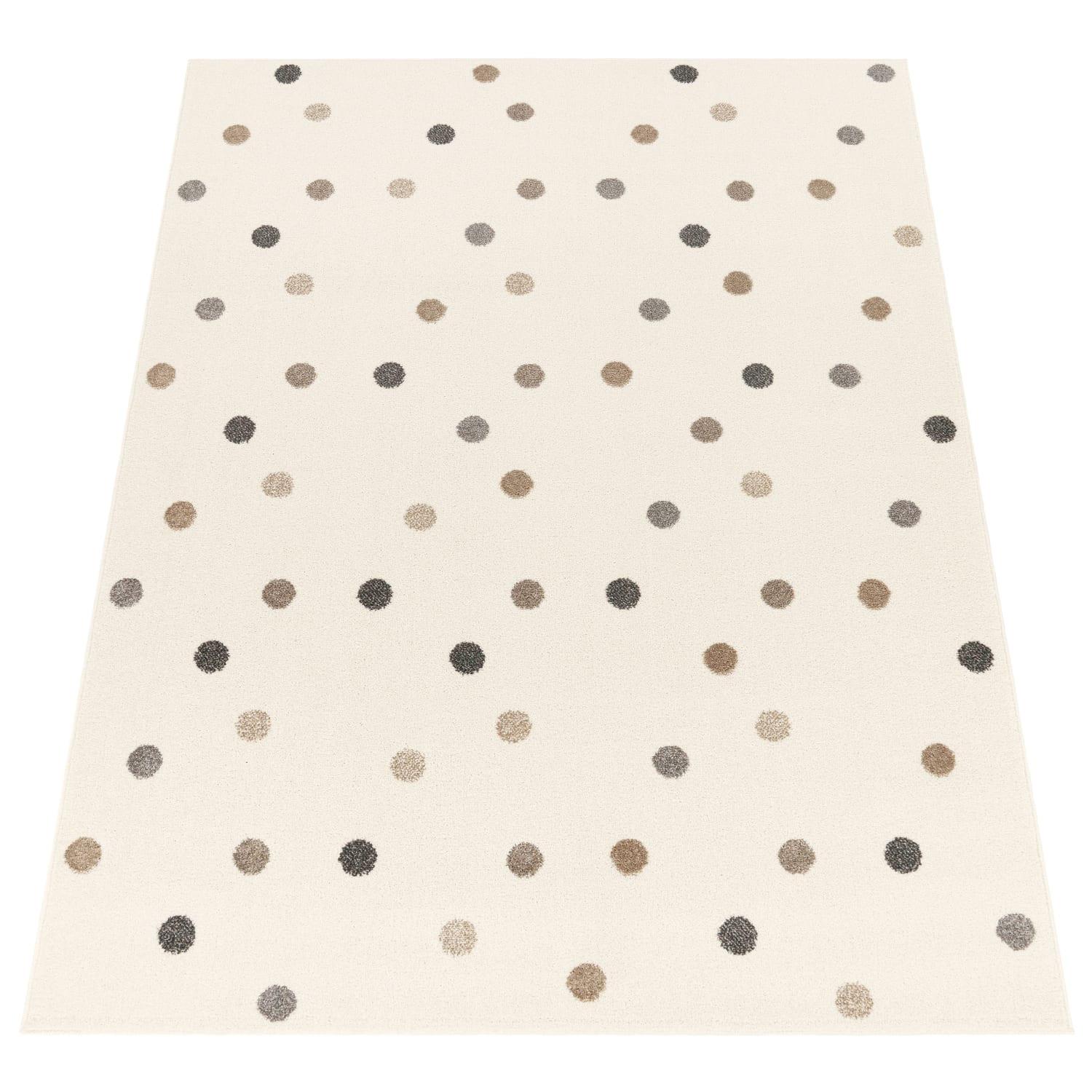 KINDERTEPPICH, mit Punkte-Muster, Beige, 160 x 220 cm - Beige, Textil (220/160cm) - KADIMA DESIGN