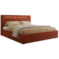 POLSTERBETT GOLD 5 CLASSIC 140/200 - Orange Plüsch - Multipocket-Matratze - Orange, Textil (140/200cm) - MKS