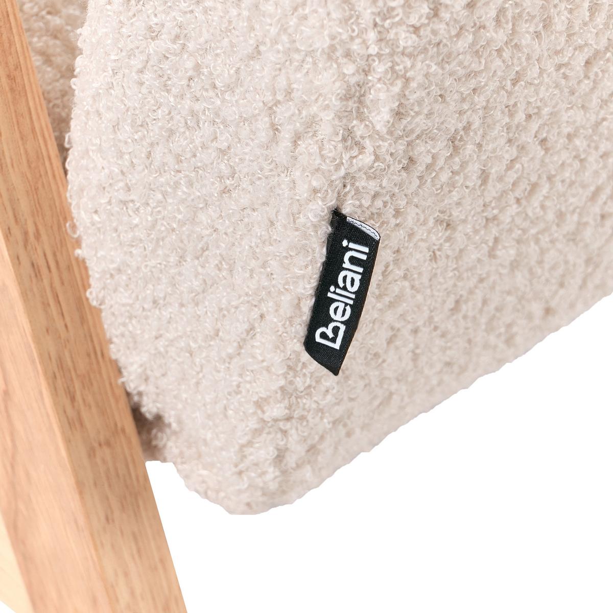 KINDERSESSEL Bouclé Hellbeige Linde - Beige, Textil (46/58/55cm) - Beliani