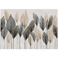 FOTOTAPETE Blätter Boho Beige Betonwand Wohnzimmer 400x280 - Multicolor, Papier (400/280cm) - Wallarena