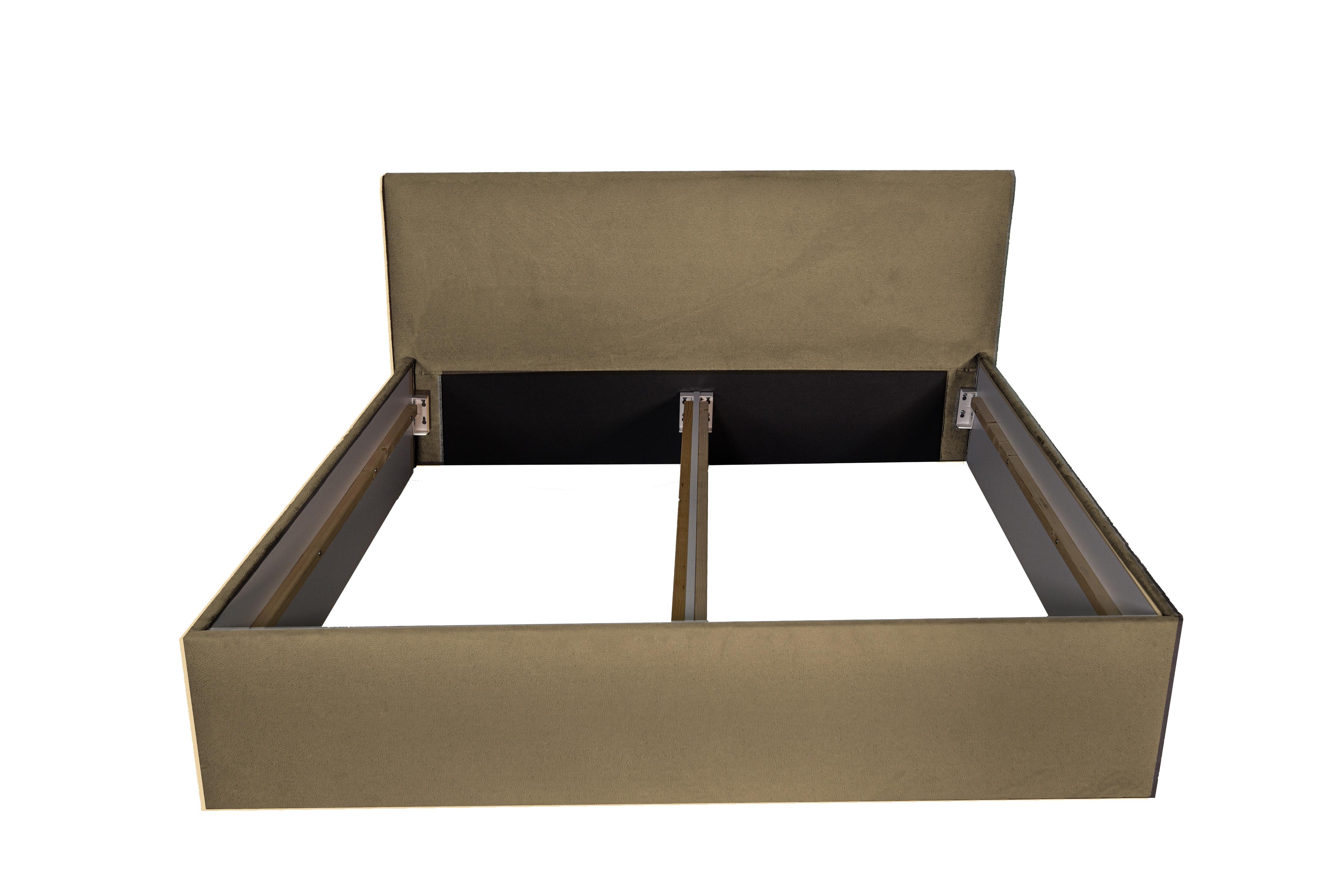 POLSTERBETT bali Toffee 180 x 200 x 40 cm Stauraum Ohne Matratze und Lattenrost - Beige, Holz (180/200cm) - Halmon Schlafkomfort Betten 