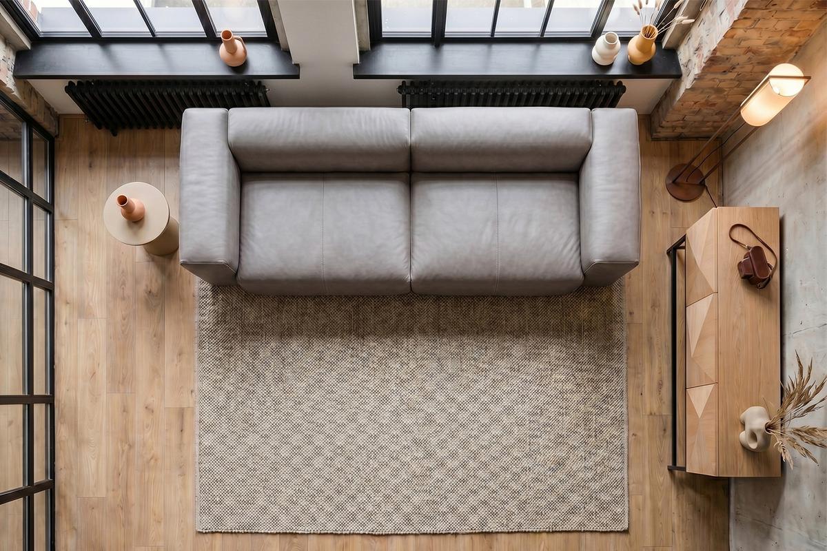 SOFA CELESTE Grau Leder - Schwarz/Grau, Leder/Kunststoff (302/72/114cm) - KAWOLA