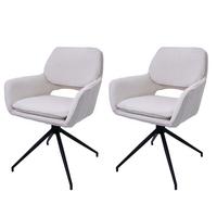 ESSZIMMERSTUHL Cremeweiß 2er-Set - Creme/Weiß, Textil (57/86/61cm) - MCW