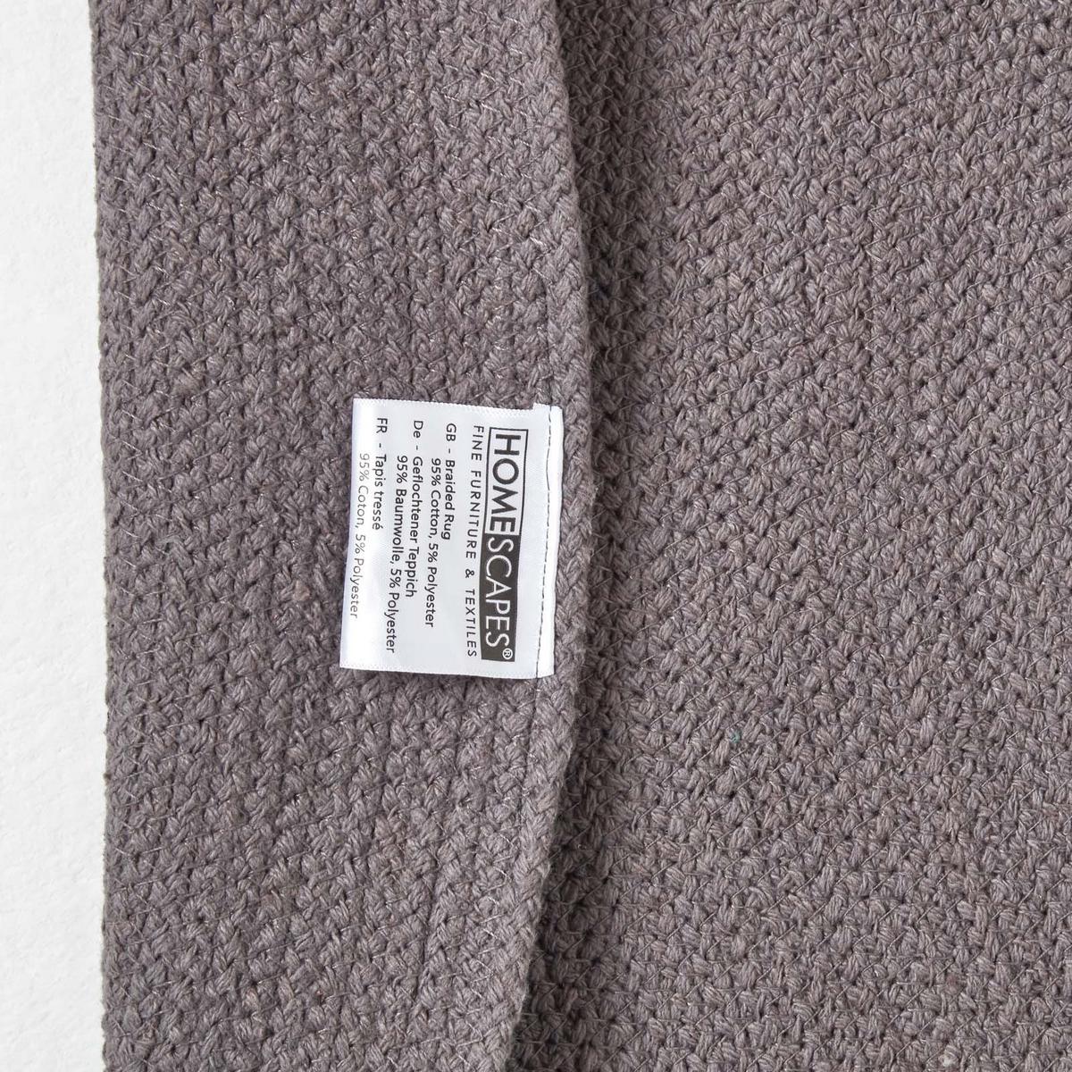 TEPPICHLÄUFER geflochten oval 66/200 cm - Grau, Textil (66/200cm) - Homescapes