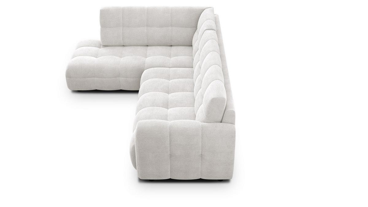 ECKSOFA MELLOW 5-Sitzer, creme - Creme/Schwarz, Holz/Textil (283/191cm) - Wozimo