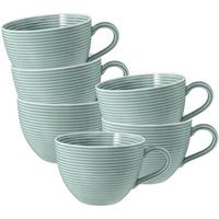 MILCHKAFFEETASSEN Beat Color Glaze Arktisblau 0,35 l 6er Set - Blau, Keramik (0.35L) - Seltmann Weiden
