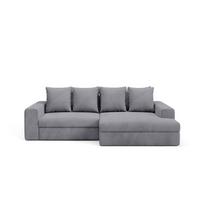ECKSOFA Paola 3 Sitzplätze Hellgrau - Grau, Holz (272/167cm) - Petits-meubles