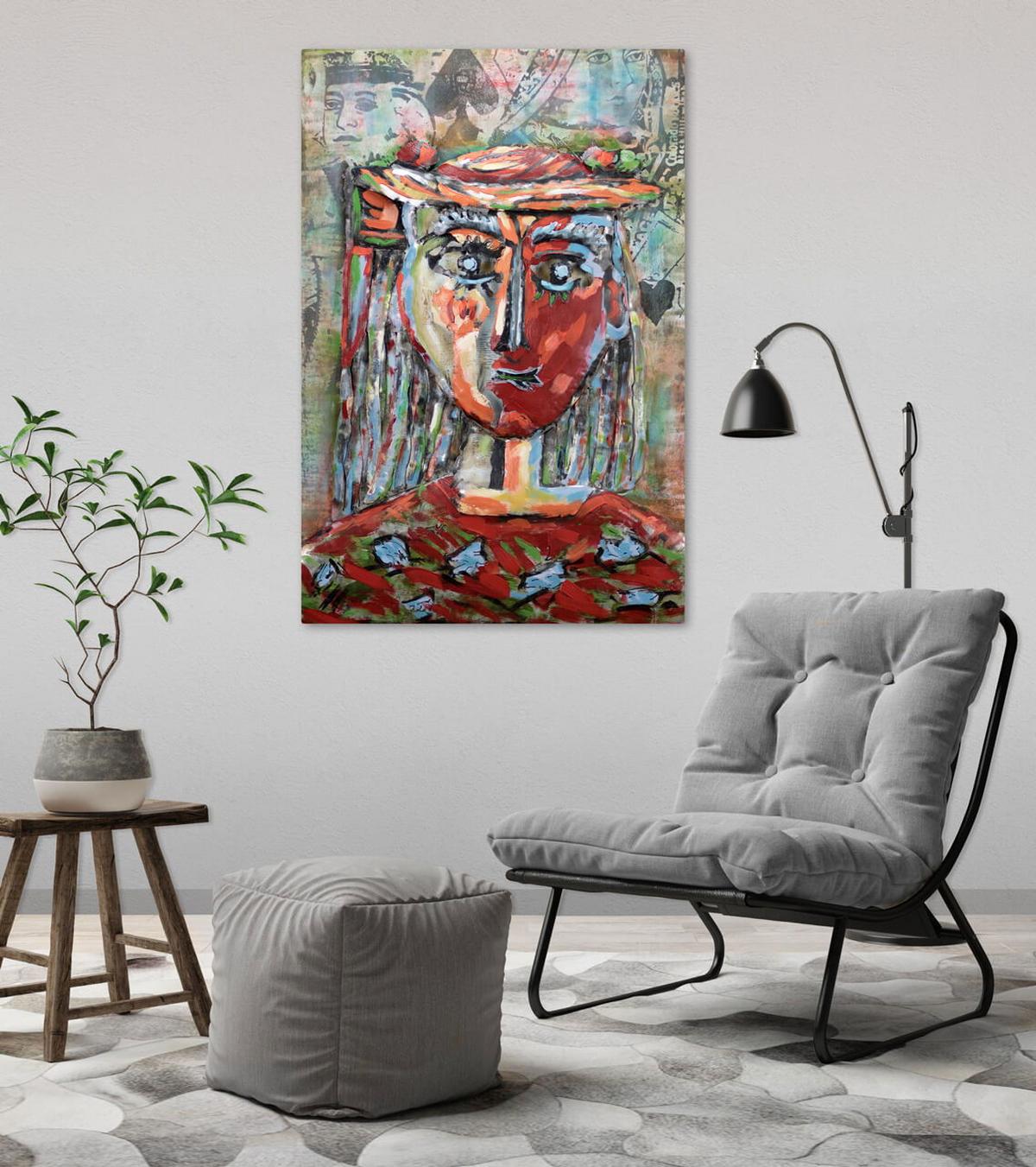 METALLBILD Bunt 60/90 cm - Multicolor, Metall (4.16/90cm) - KUNSTLOFT