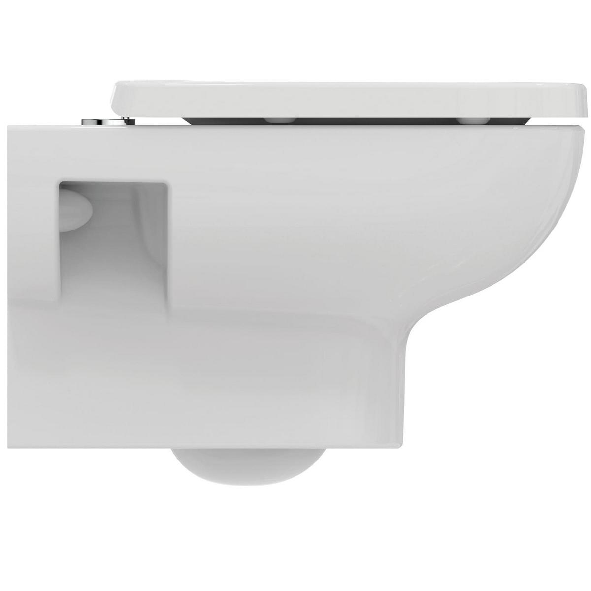 WC-SET MIT ABSENKAUTOMATIK i.life A weiß 54,5 x 36 x 33,5 cm - Weiß, Keramik (36/33.5/54.5cm) - Ideal Standard