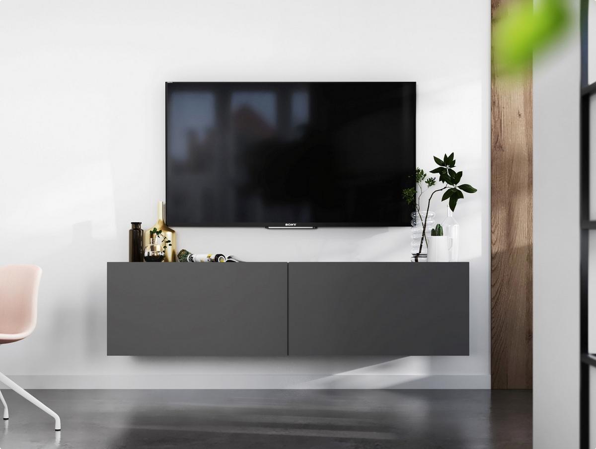 TV-SCHRANK Enjoy Grau matt 120 cm - Grau, Holzwerkstoff (120/30/35cm) - Meble Lindner
