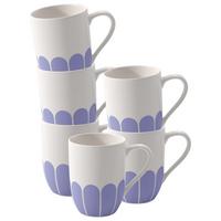 HENKELBECHER Fleur Couleur Bleu 290 ml 6er Set - Blau, Keramik (0.29L) - Villeroy & Boch