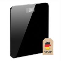 KÖRPERWAAGE Badezimmer 26 x 26 cm - Schwarz, Glas (26/26/1cm) - Intirilife