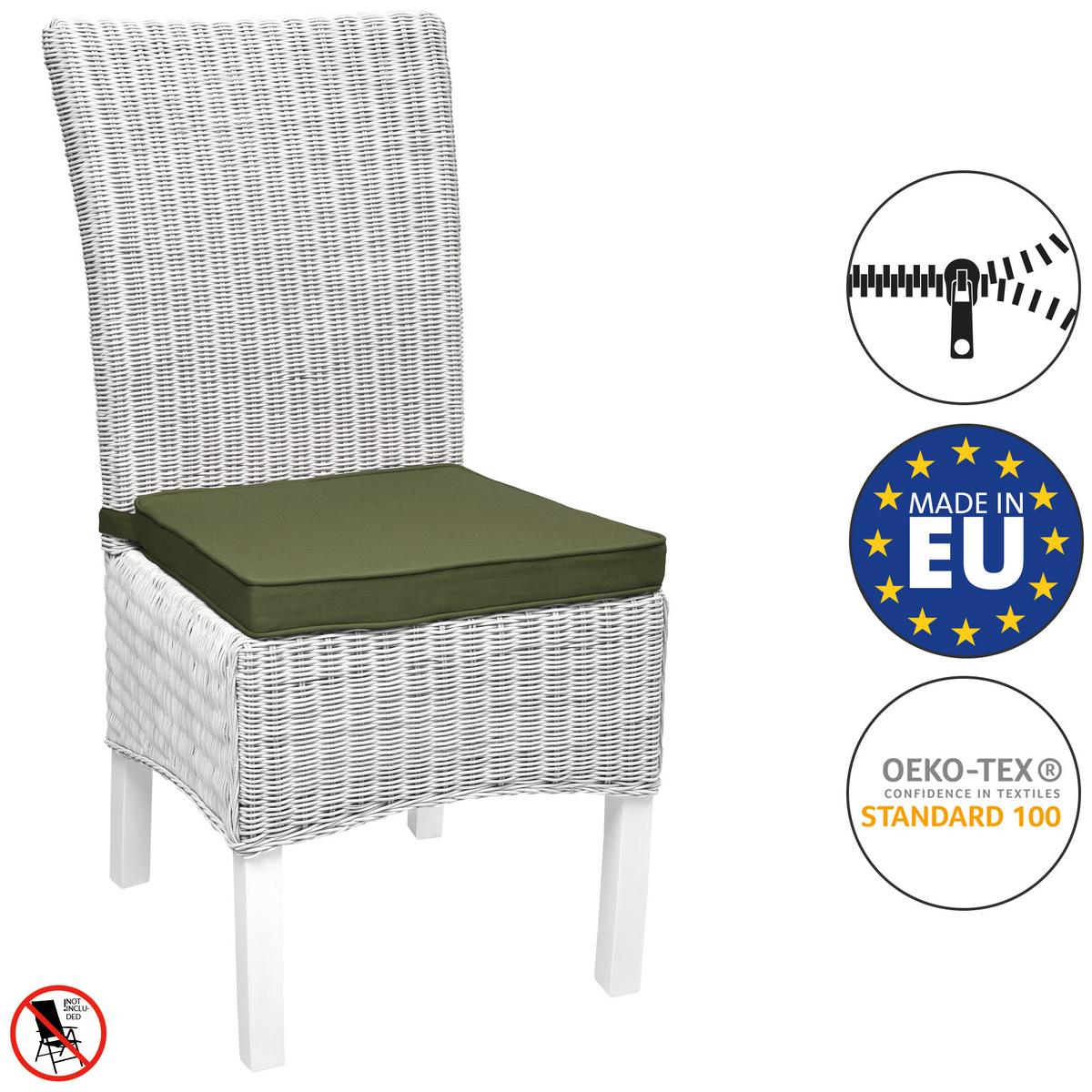 STUHLKISSEN Loft SK 45x40x5cm Olivgrün (4tlg) - Olivgrün, Textil (45/40/20cm) - Beautissu 