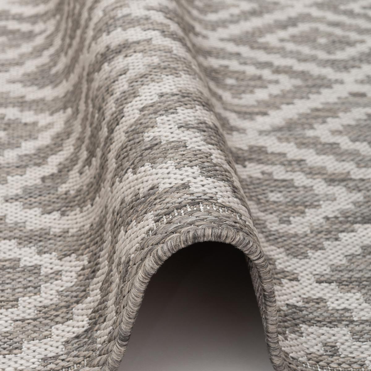 IN & OUTDOOR TEPPICH VALENCIA FLIESENOPTIK - Grau, Textil (80/150cm) - Pergamon