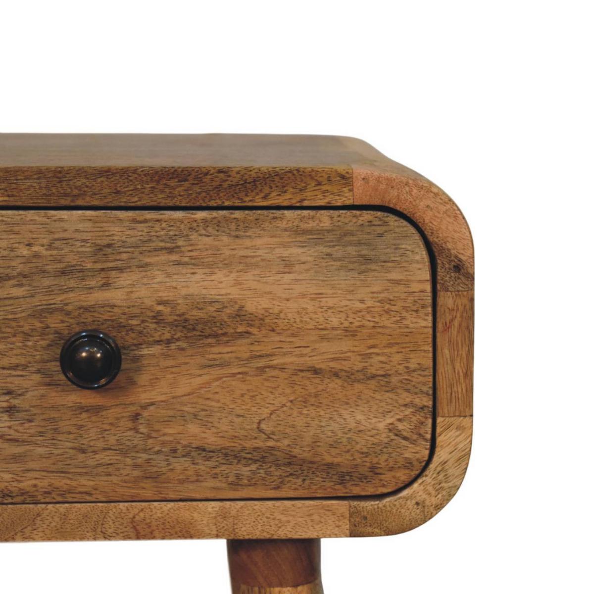 NACHTKASTEN Avora Mini Eichenoptik, 1 Schublade, Beige - Beige/Messingfarben, Holz/Metall (30/49/30cm) - Artisan Furniture