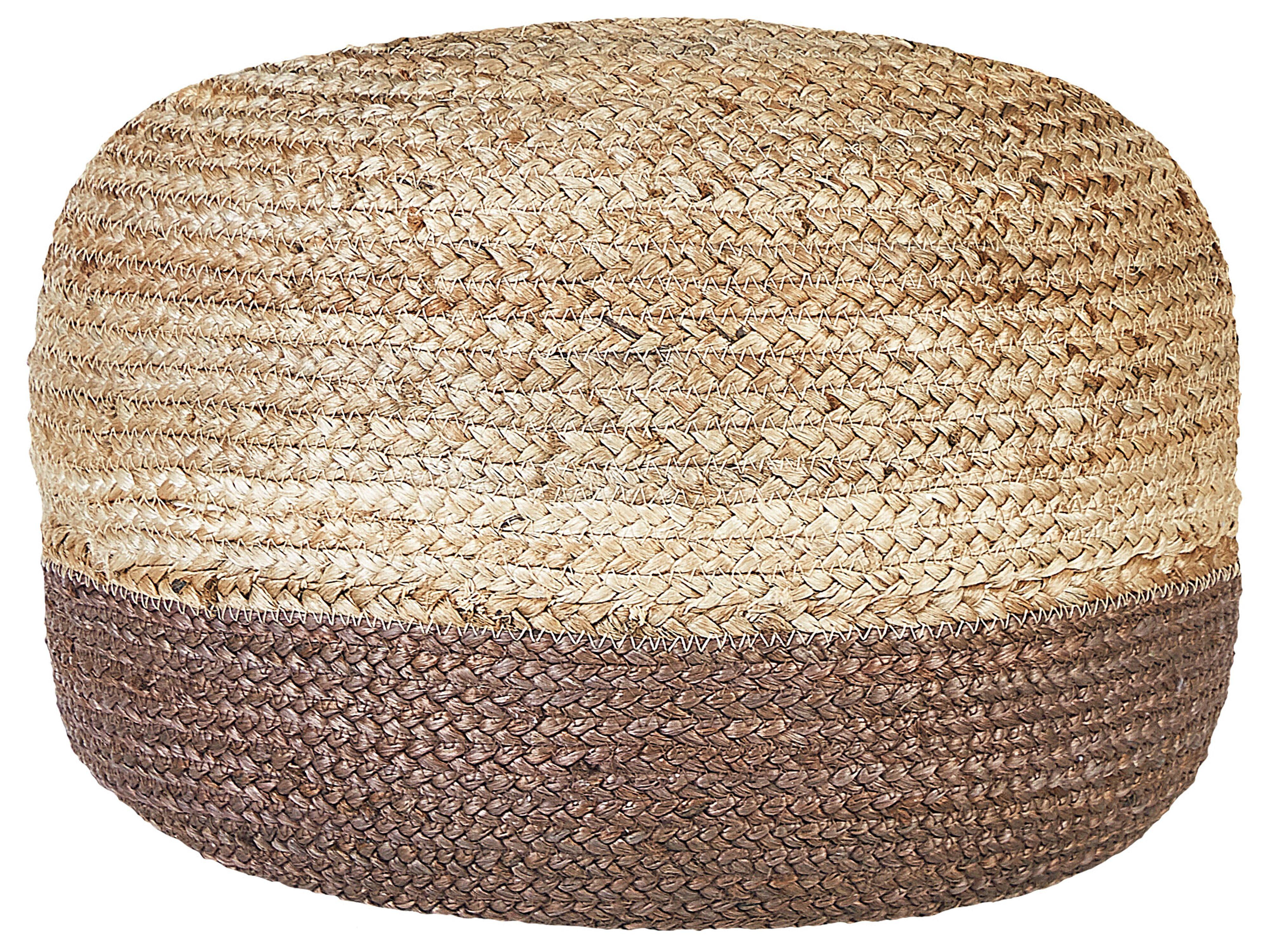 POUF Duki 50/50/40 cm - Naturfarben, Naturmaterialien (50/40/50cm) - Beliani