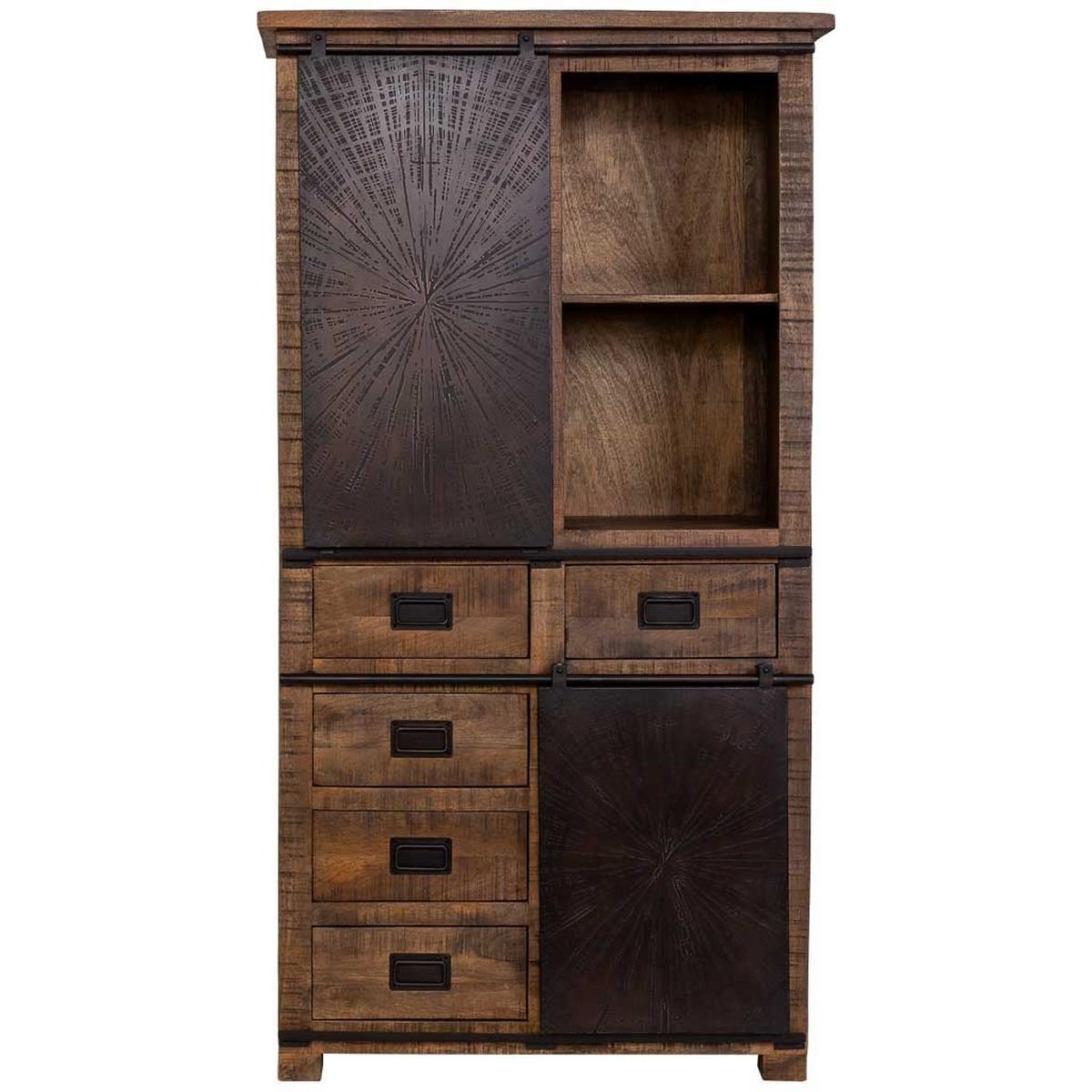 KLEIDERSCHRANK aus holz 100x42x190cm - Braun, Holz (100/190/42cm) - Wanderlust