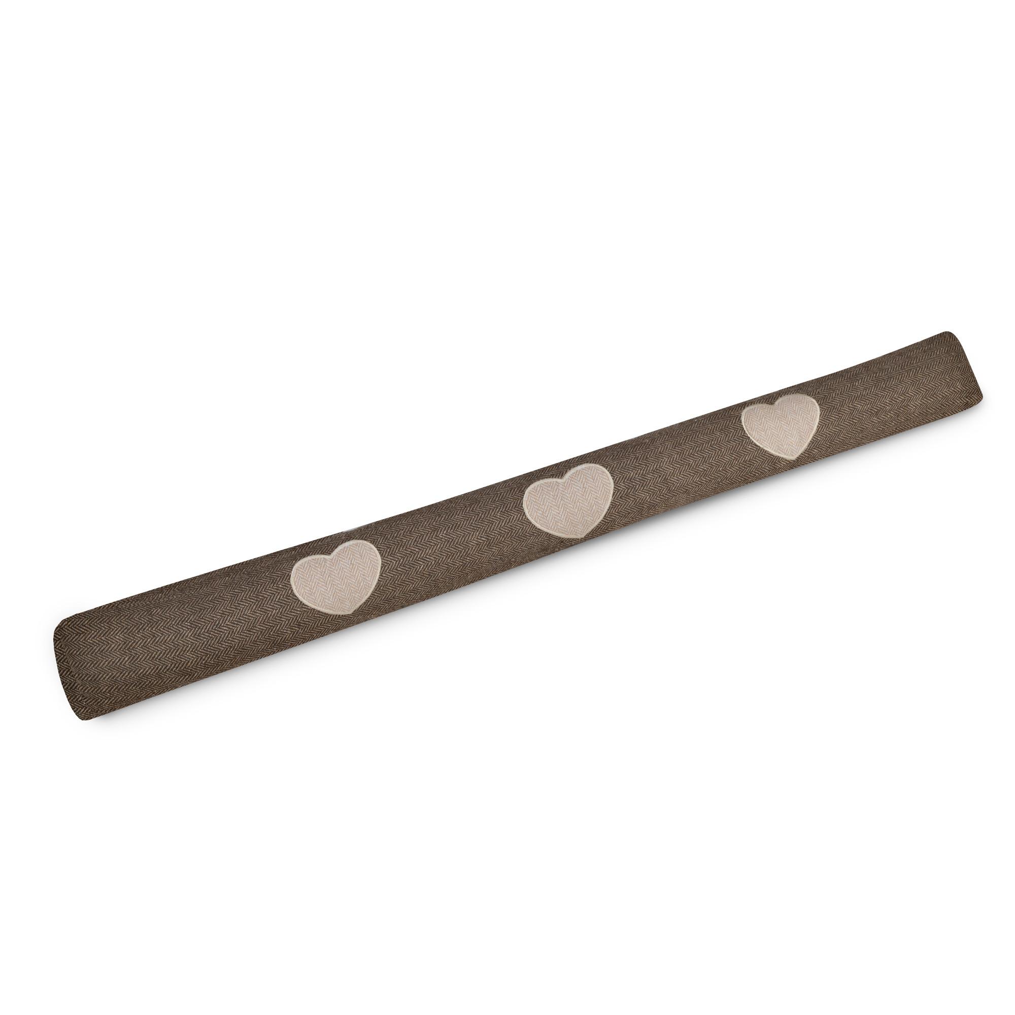 ZUGLUFTSTOPPER Tuuli HR 8x100cm Braun - Hellbraun/Braun, Textil (8/100cm) - Beautissu 