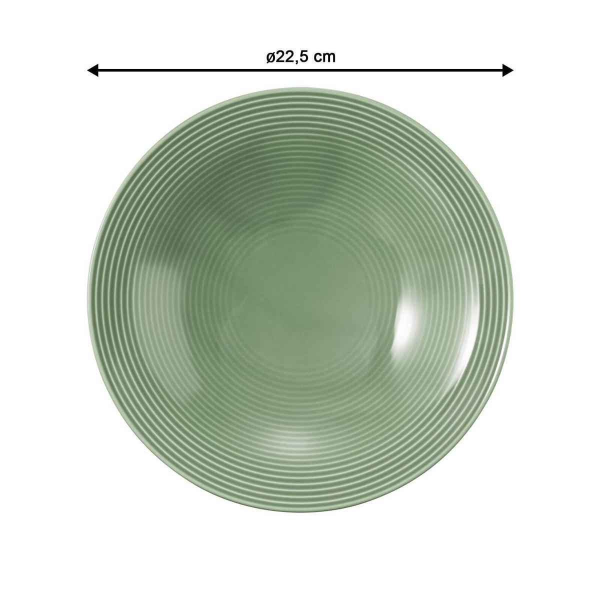 SUPPENTELLER Beat Color Glaze Salbeigrün ø 22,5 cm 6er Set - Grün, Keramik (22.5cm) - Seltmann Weiden