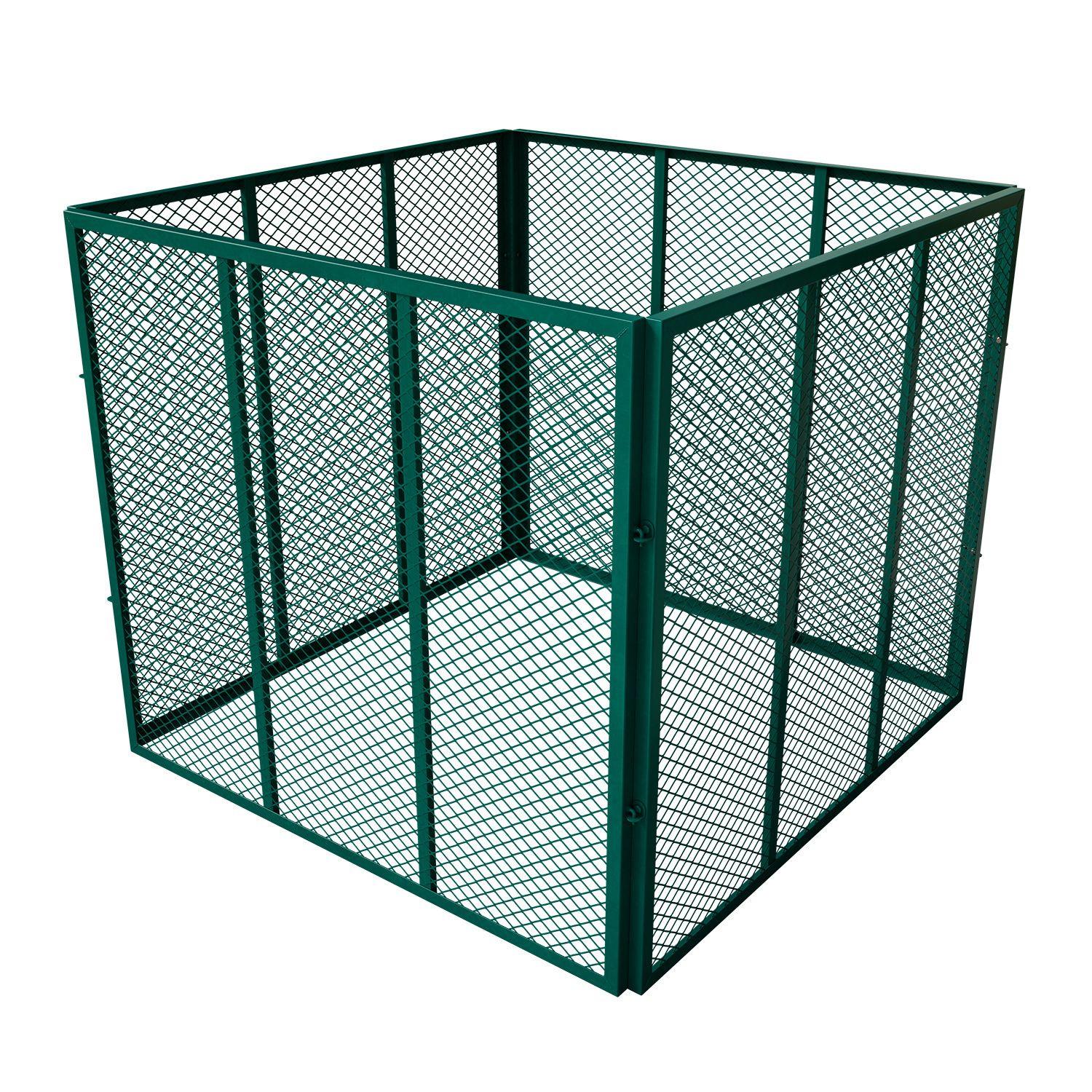 KOMPOSTER Metall dunkelgrün 800L - Grün, Metall (100/80/100cm) - Juskys