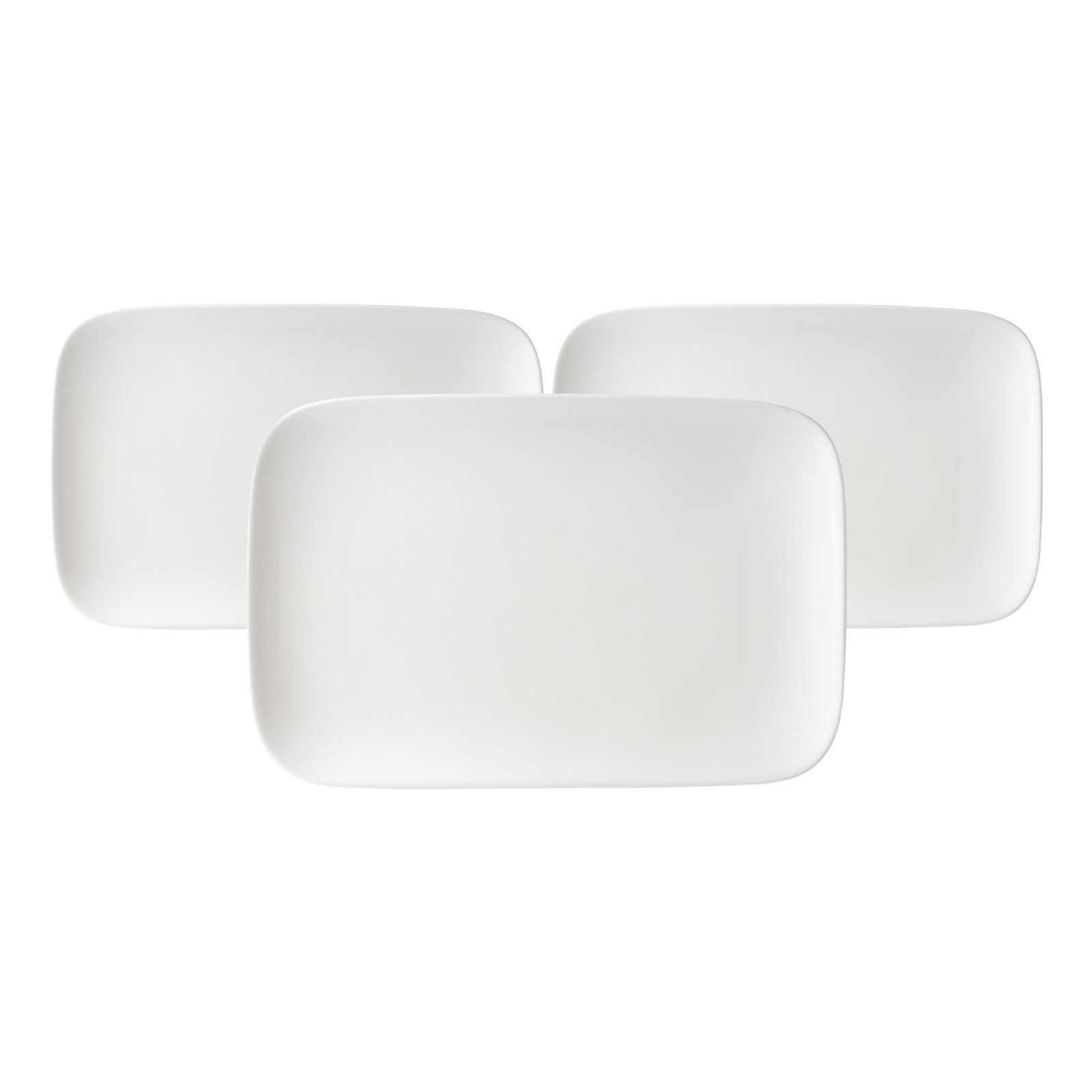 SERVIERPLATTEN Arena weiß 30 x 19 cm 3er Set - Weiß, Keramik (19/5/30cm) - Ritzenhoff Breker