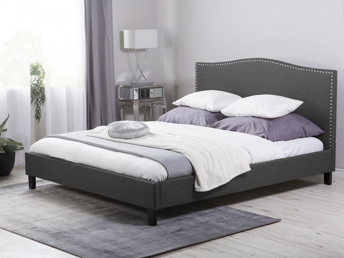 POLSTERBETT 180/200cm Dunkelgrau Montpellier - Dunkelgrau, Textil (180/200cm) - Beliani
