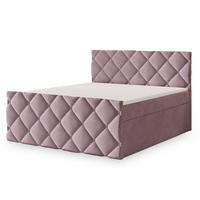 BOXBETT ROVARI 180x200 cm mit Matratze und Topper - Rosa - Rosa, Holz (180/200cm) - MASSENO