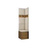 GARDEROBEN-SET Orion XXI - Creme/Eiche Artisan, Holzwerkstoff/Kunststoff (42/186/46cm) - MIRJAN24
