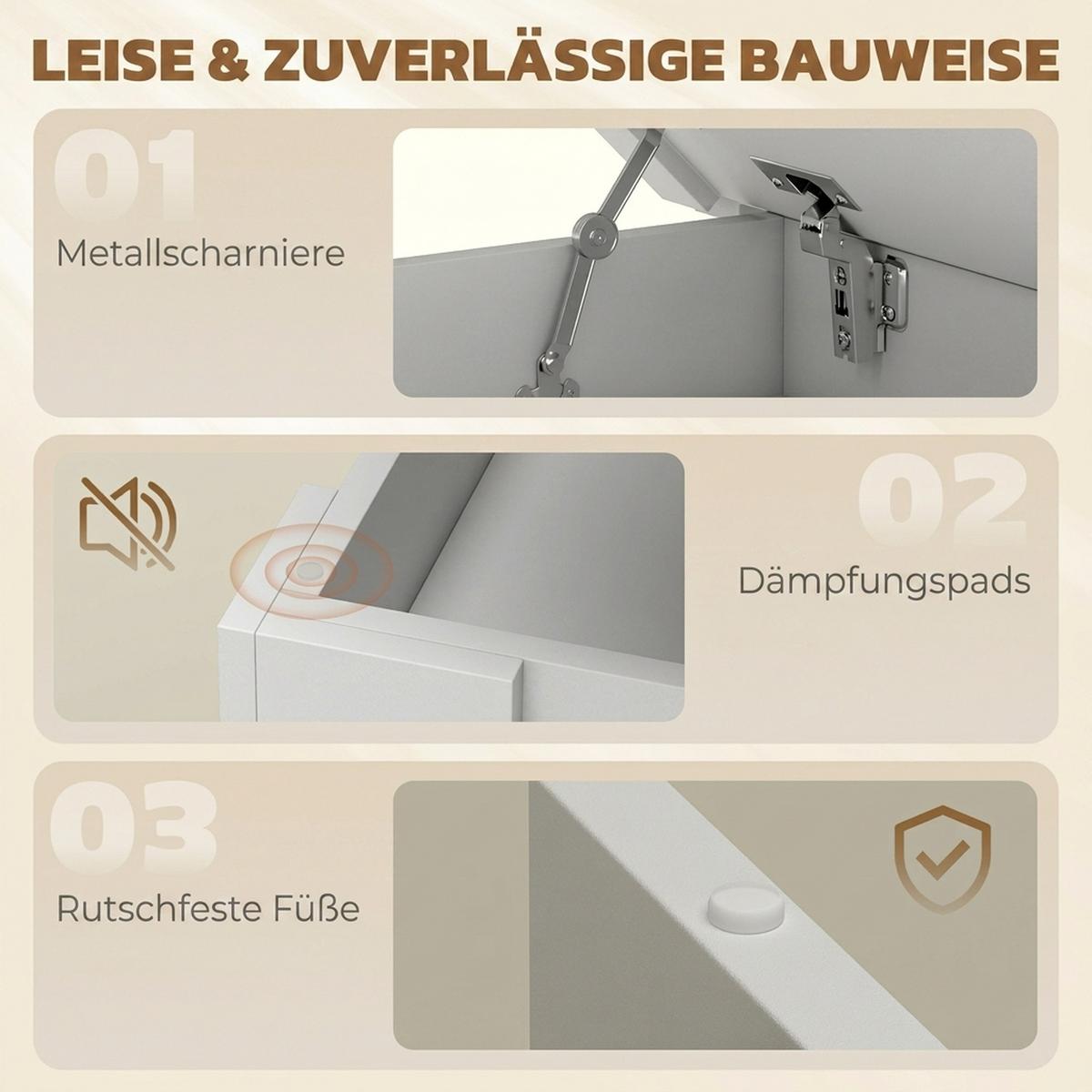 ESSTISCH Spanplatte Weiß - Weiß, Holzwerkstoff (120/60/75.5cm) - HOMCOM