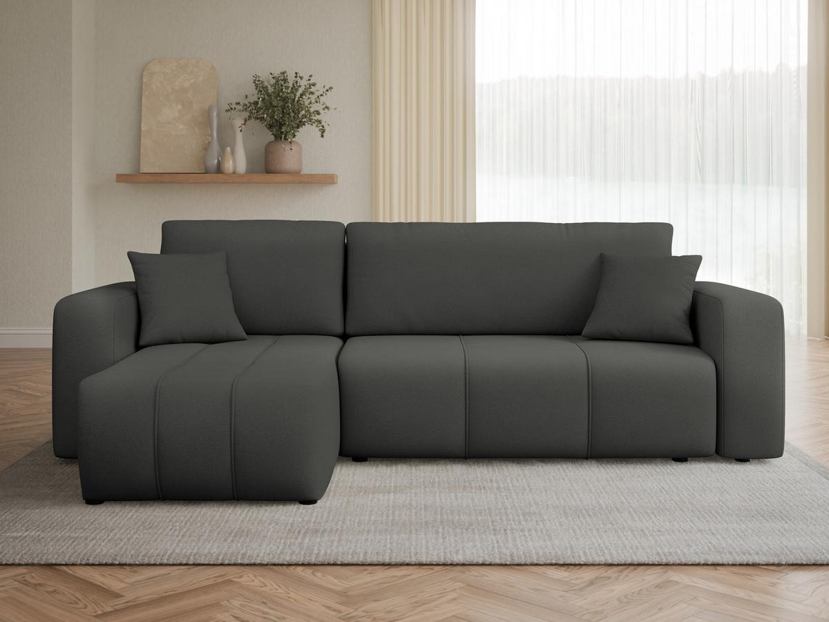 ECKSOFA Furyn - Anthrazit/Schwarz, Holz/Kunststoff (244/145cm) - MIRJAN24
