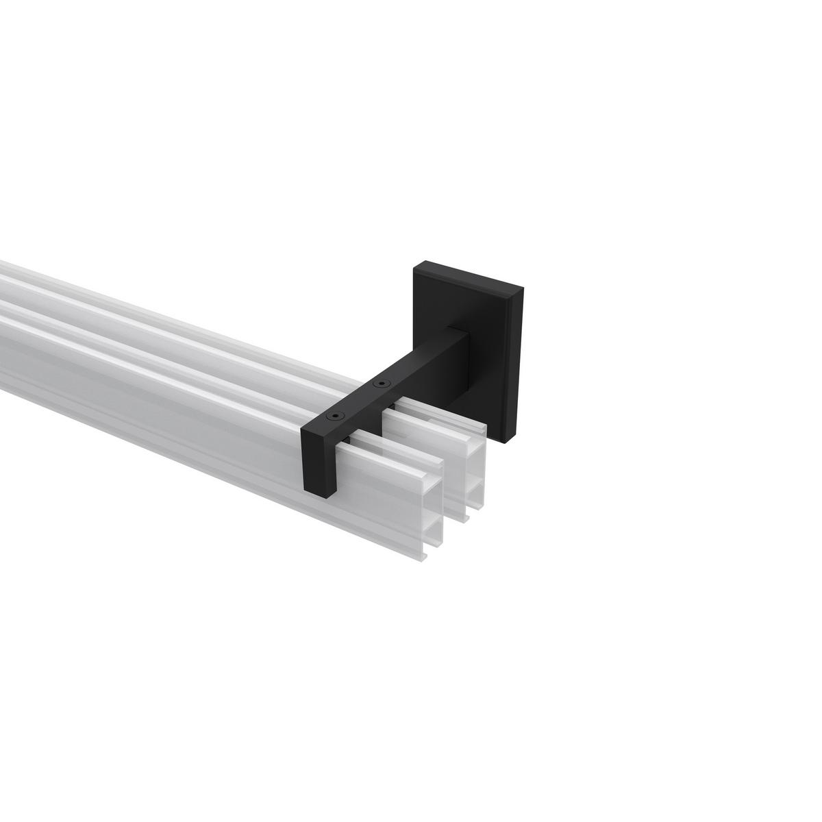 TRÄGER FÜR GARDINENSTANGEN INNENLAUF 14x35 mm, Smartline 2-läufig, Schwarz - Schwarz, Metall (10/6.5/4.5cm) - INTERDECO