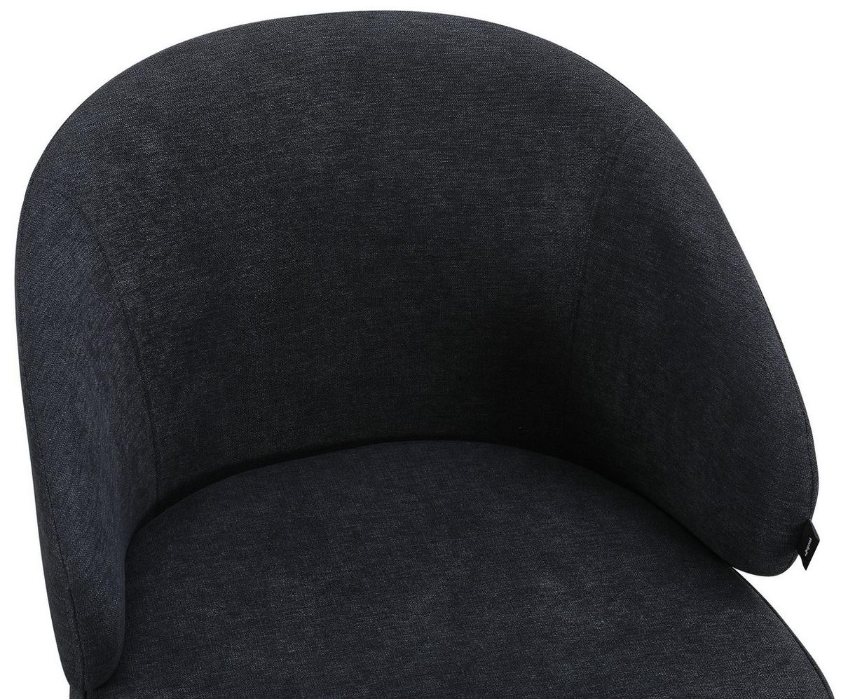 POLSTERSTUHL Atiblle Graphitgrau - Schwarz, Textil/Metall (52/79.5/58.5cm) - Selsey