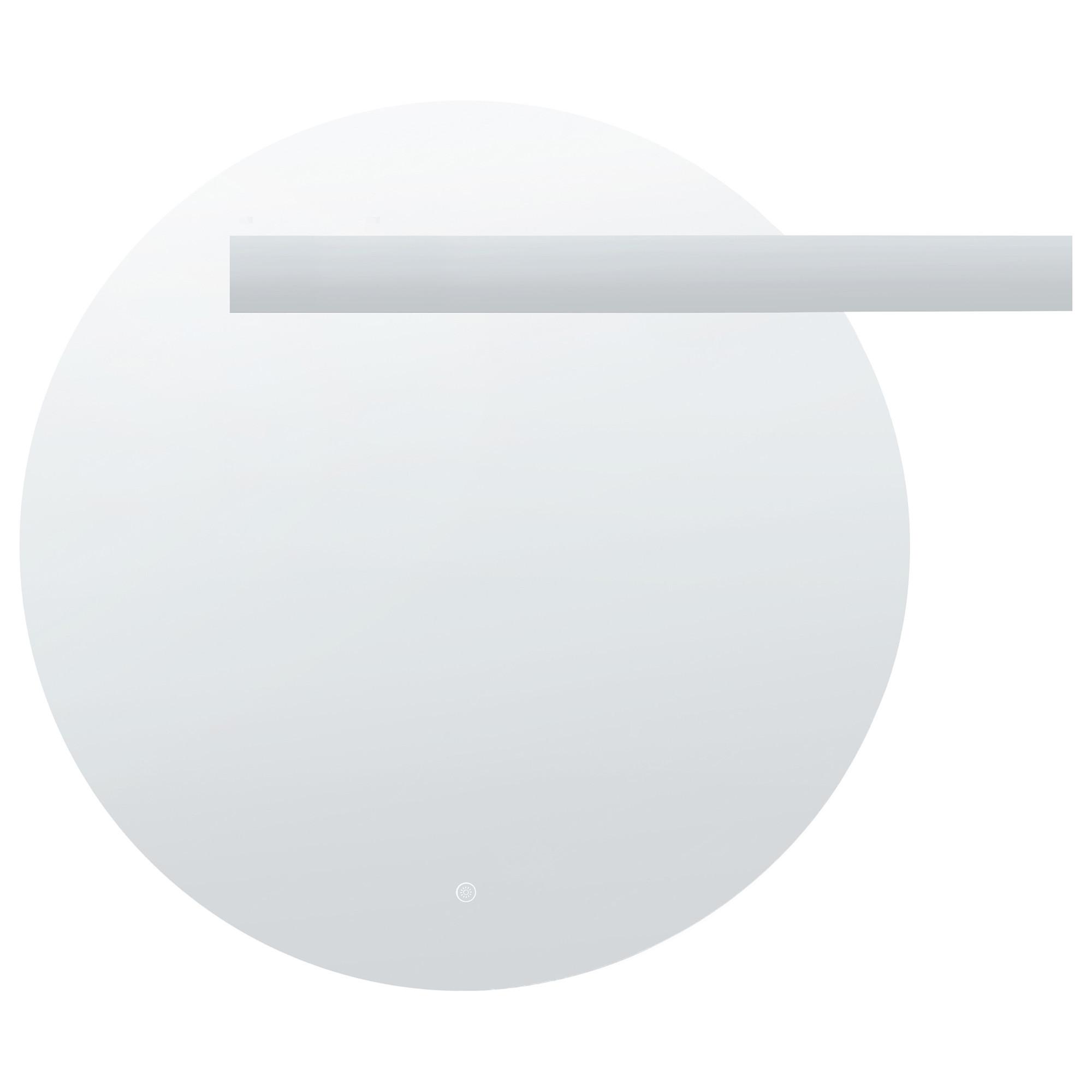 LED-BADEZIMMER-SPIEGEL 107/90 cm Silber Anost - Silberfarben, Glas (107/90/4cm) - Beliani