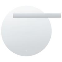 LED-BADEZIMMER-SPIEGEL 107/90 cm Silber Anost - Silberfarben, Glas (107/90/4cm) - Beliani