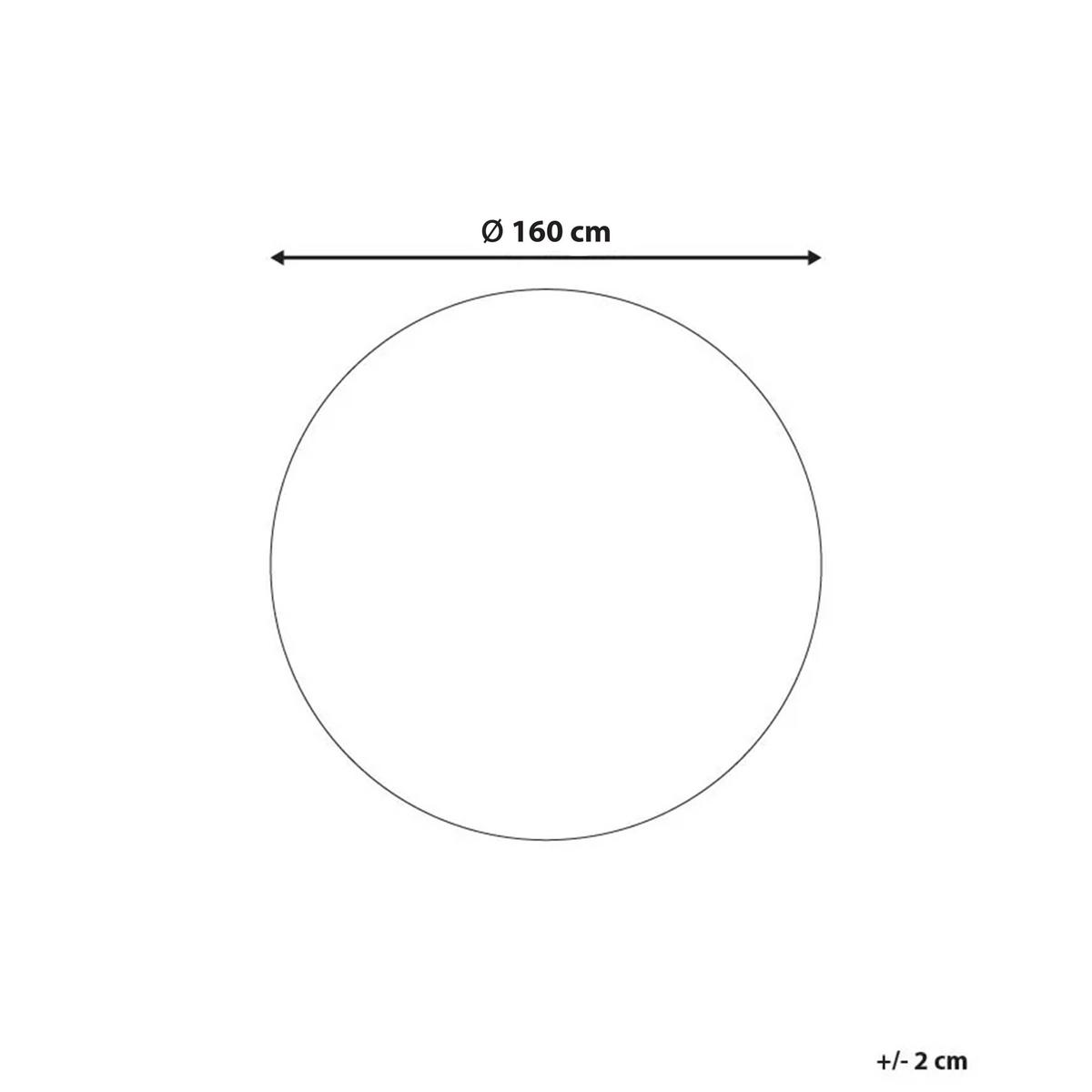 KUNSTFELLTEPPICH Hellgrau 160 cm Ontake - Hellgrau/Grau, Kunststoff (160/160cm) - Beliani