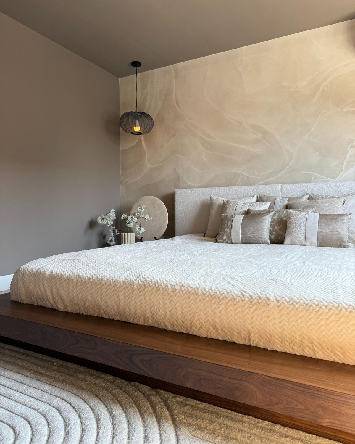 BETT mit Lattenrost 180x200 cm Heller Holzfarbton Zen - Hellbraun, Holzwerkstoff (180/200cm) - Beliani