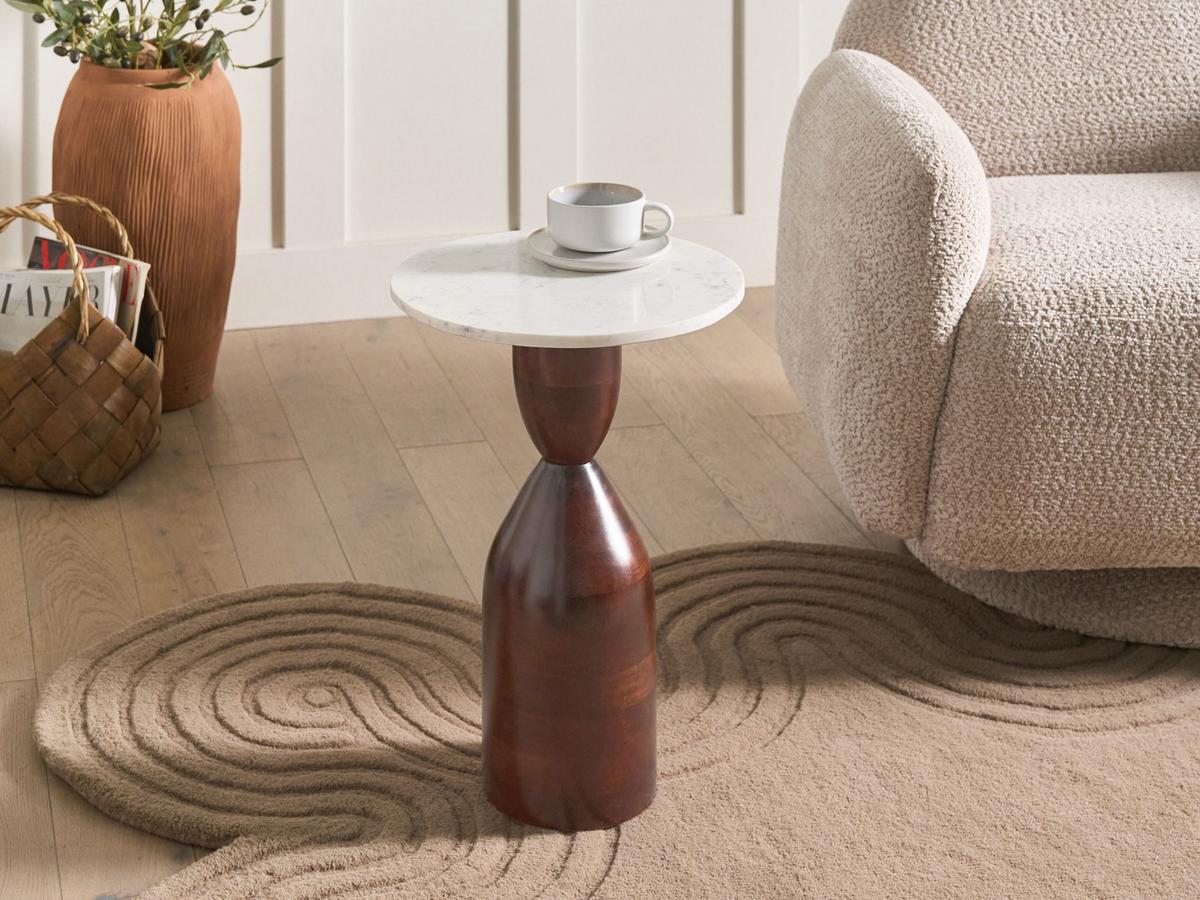 BEISTELLTISCH Mangoholz Braun Wallula - Braun, Holz (36/36/50cm) - Beliani